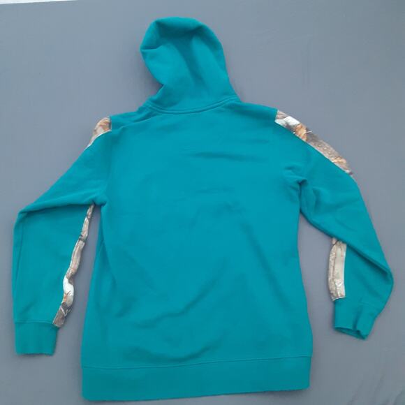 Legendary WhiteTails Womens Large Blue Pullover Hunting Deer Theme Hoodie - Picture 6 of 8